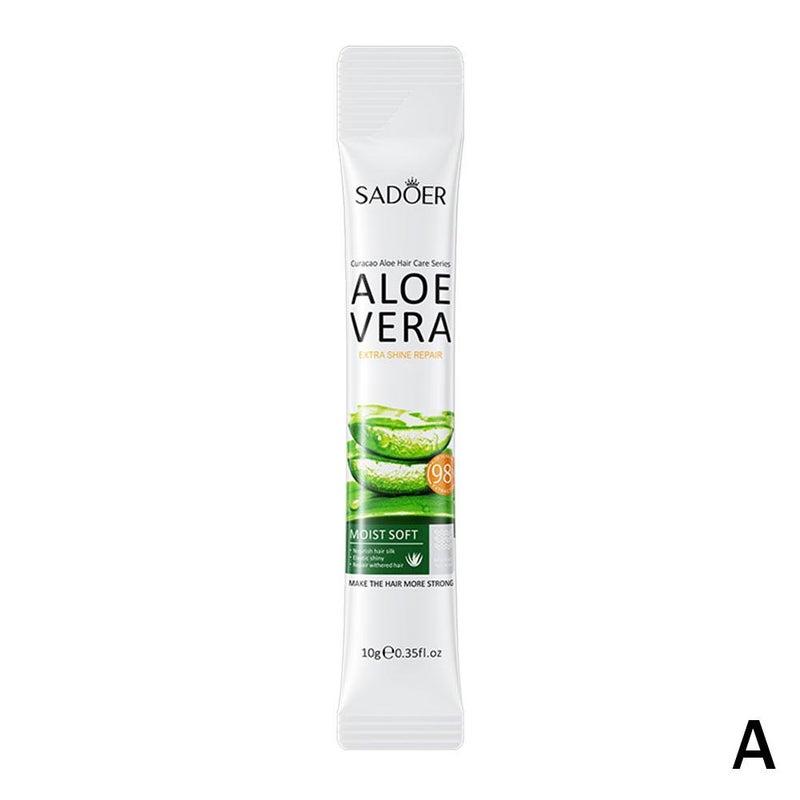 SADOER Aloe Vera Super Shine Repairing Hair Mask Sheets: Renovate, nourish, and soften hair for a smooth, effortless finish. Easy shampooing.